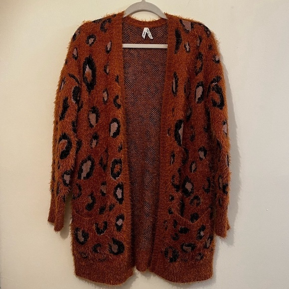 Mudd Sweaters - Mudd Super Soft Animal Print Open Cardigan